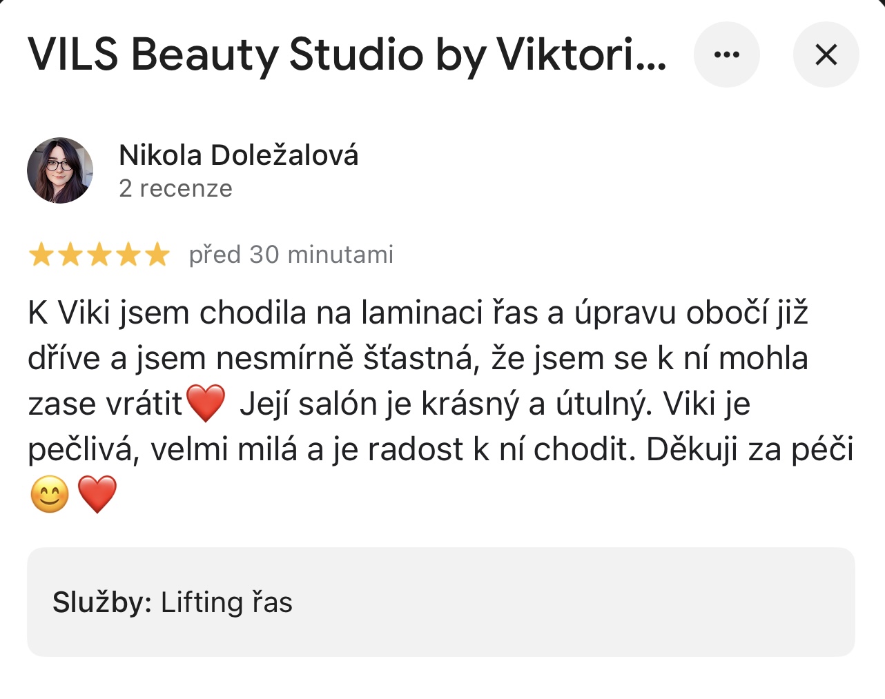 Recenze klientky 16